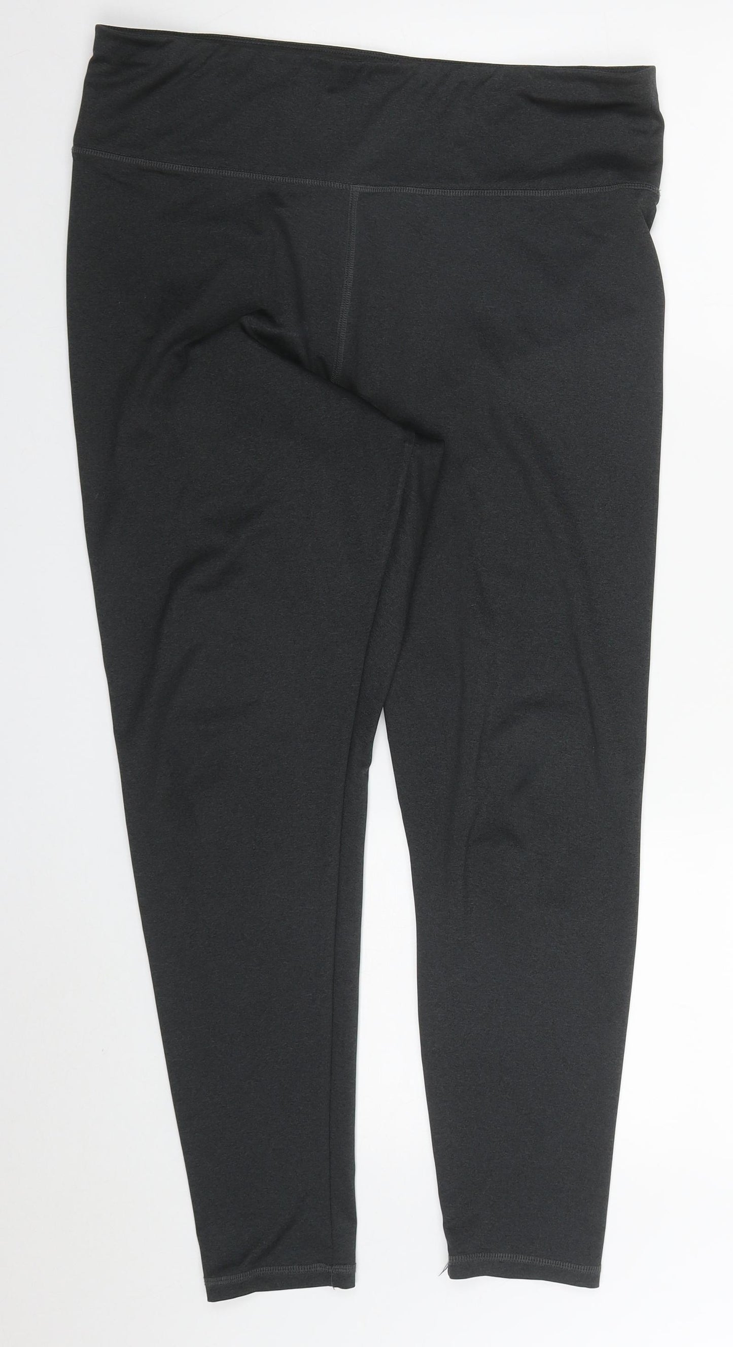 F&F Womens Grey  Polyester Compression Leggings Size 18 L26 in Regular