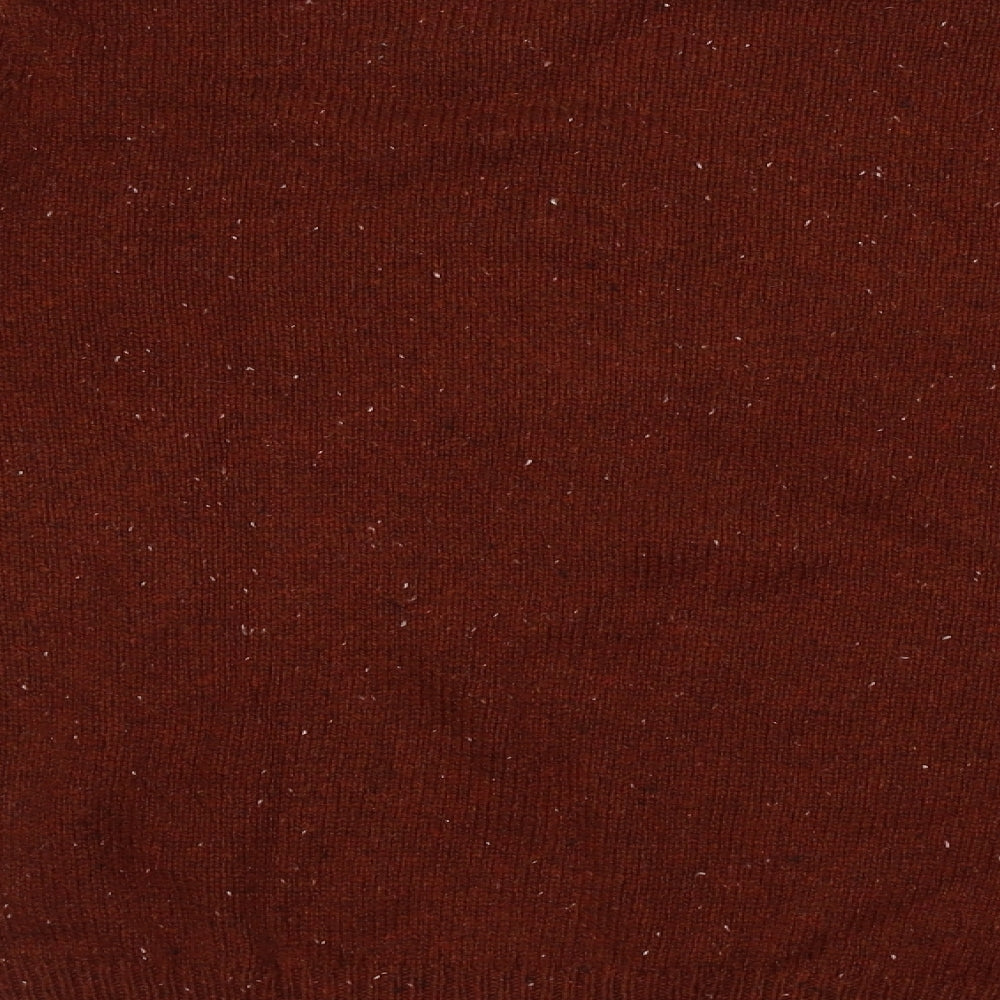 Cedar Wood State Mens Red Round Neck  Acrylic Pullover Jumper Size L