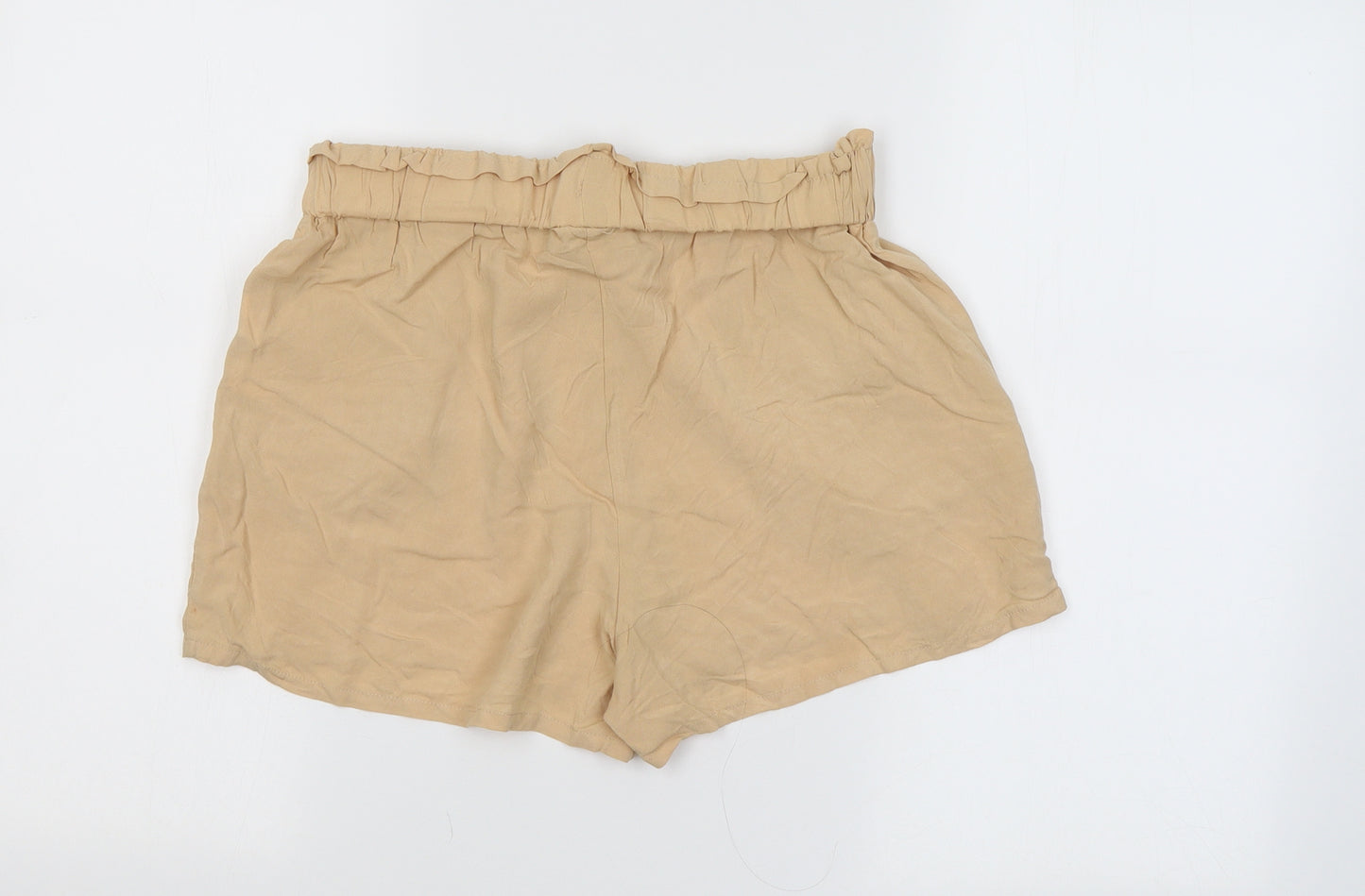 Primark Womens Beige  Viscose Hot Pants Shorts Size 10 L3 in Regular