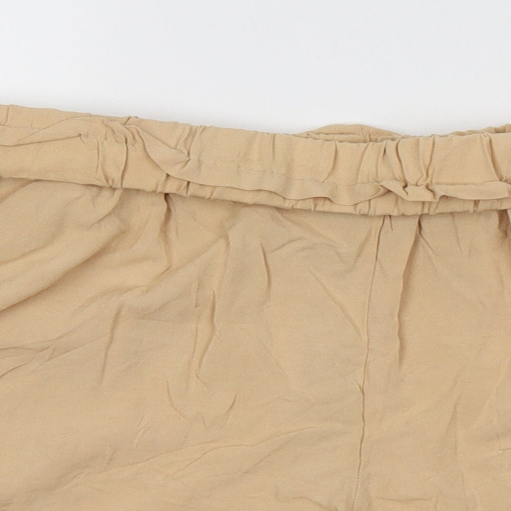 Primark Womens Beige  Viscose Hot Pants Shorts Size 10 L3 in Regular