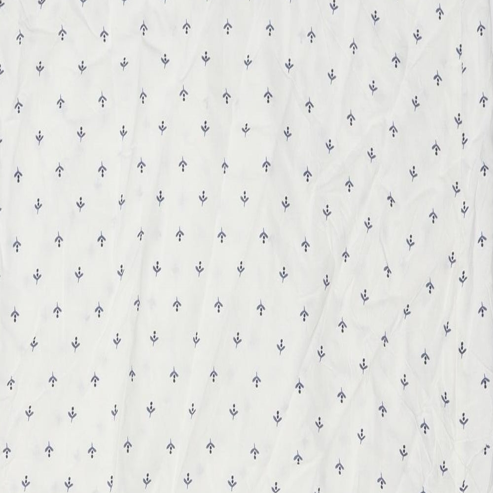 Lounge & Sleep Womens White Floral Viscose Tank Dress  Size 12  Boat Neck