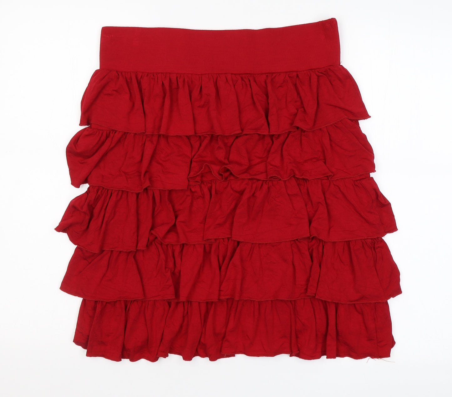 Purlin Womens Red  Viscose Pettiskirt Skirt Size 42