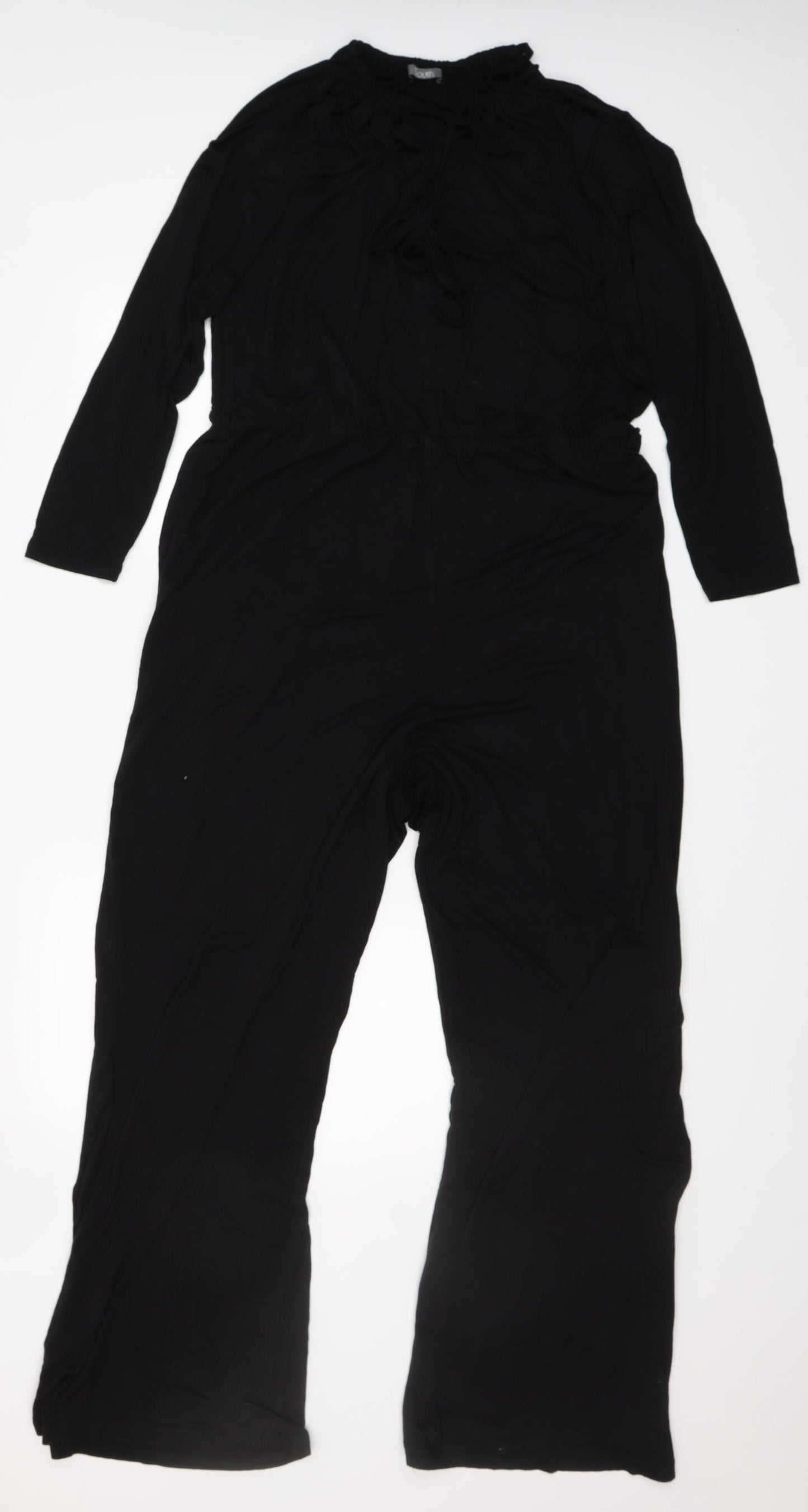 South Womens Black  Viscose Jumpsuit One-Piece Size 20 L29 in  - Open Shoulder