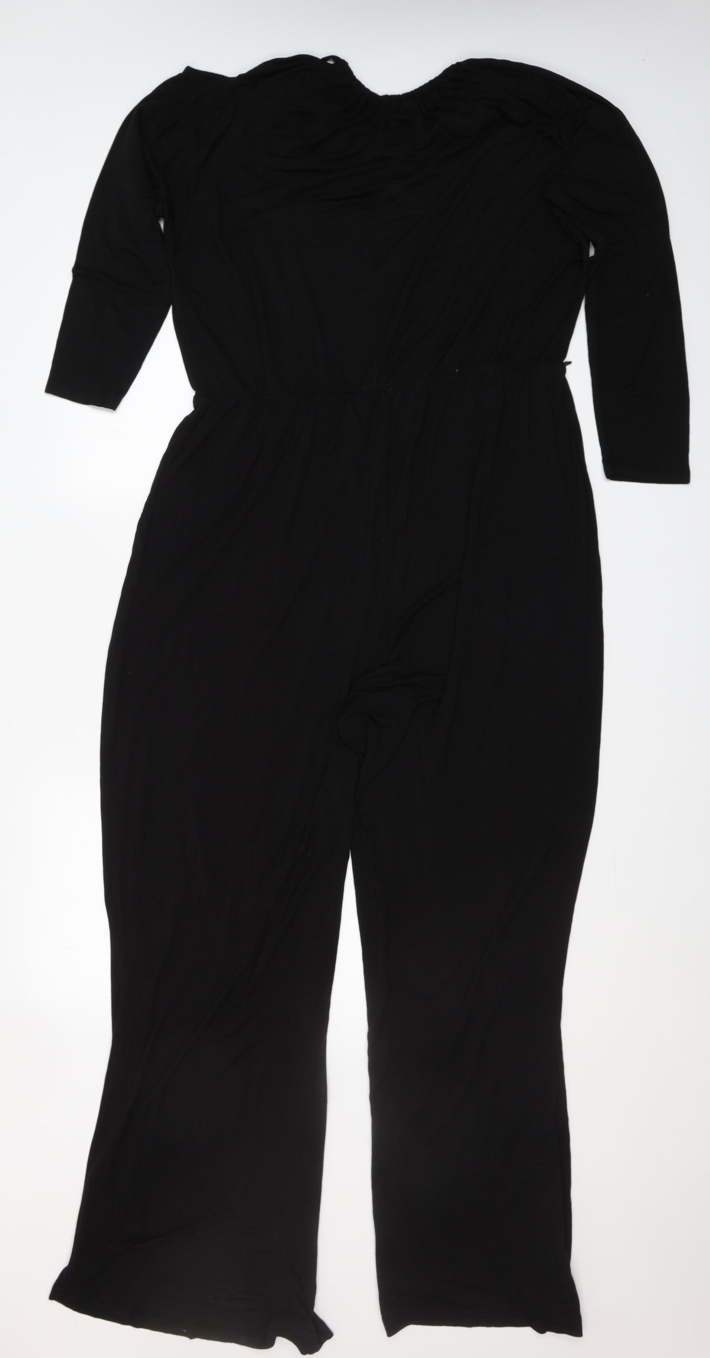 South Womens Black  Viscose Jumpsuit One-Piece Size 20 L29 in  - Open Shoulder