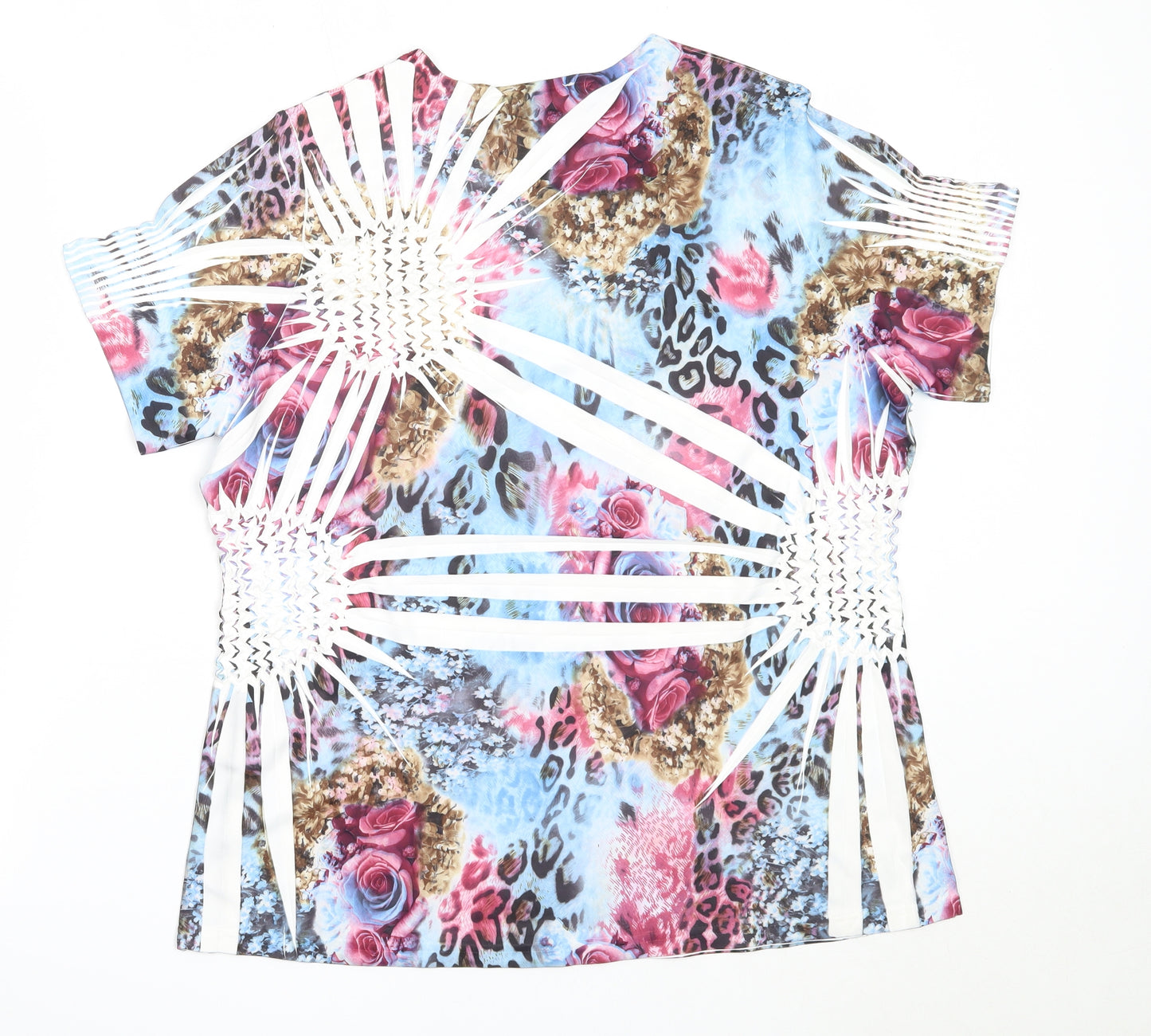 Gerard Womens White  Polyester Basic Blouse Size XL Round Neck