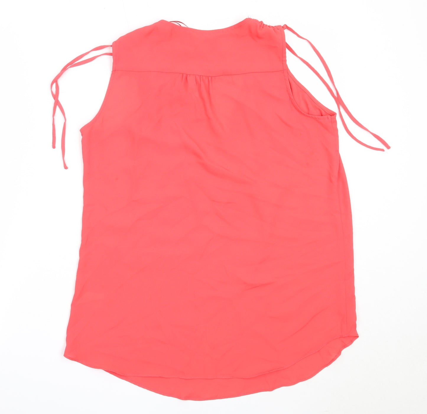 F&F Womens Pink  Polyester Basic Blouse Size 14 V-Neck