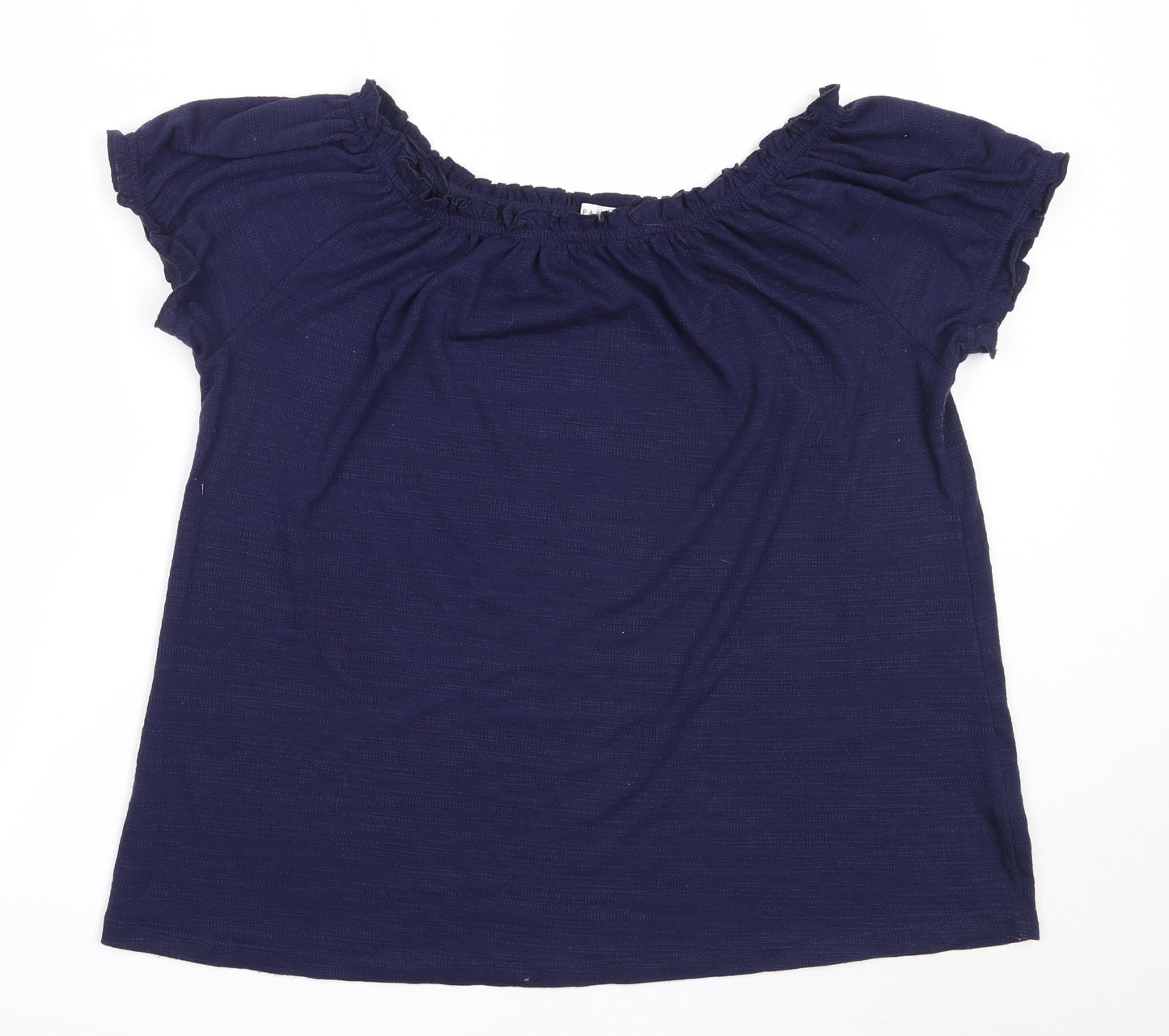 Papaya Womens Blue  Polyester Basic Blouse Size 16 Off the Shoulder