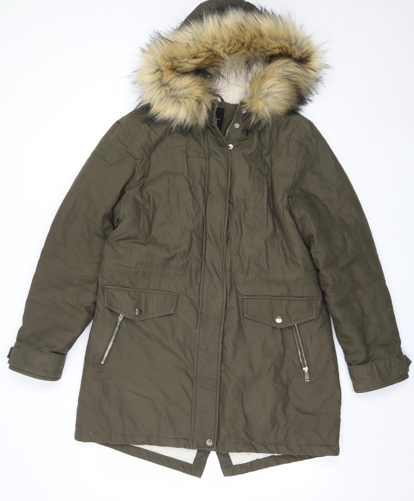 New Look Womens Green   Parka Coat Size 16