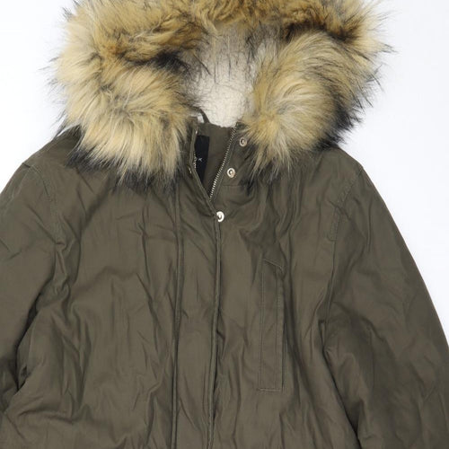New Look Womens Green   Parka Coat Size 16