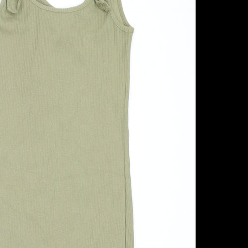 New Look Womens Green  Cotton Bodycon  Size 8  Round Neck