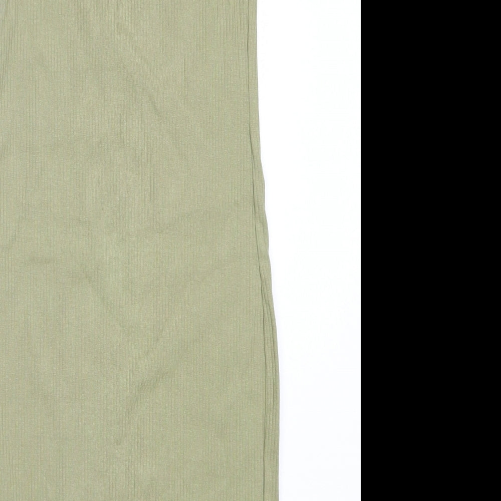 New Look Womens Green  Cotton Bodycon  Size 8  Round Neck