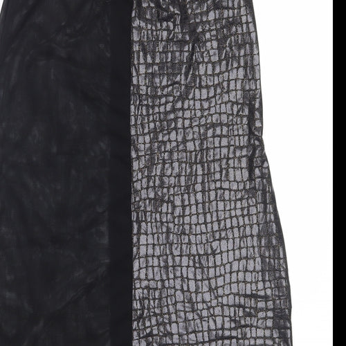 Preworn Womens Black  Polyester Camisole Blouse Size S Square Neck