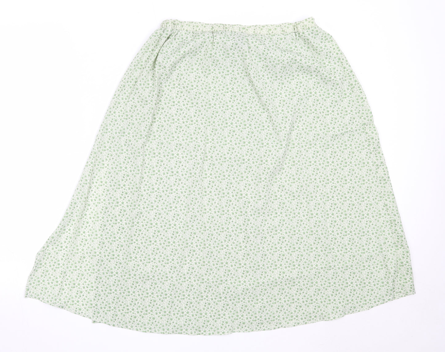 SheIn Womens Green Floral Polyester Flare Skirt Size XS