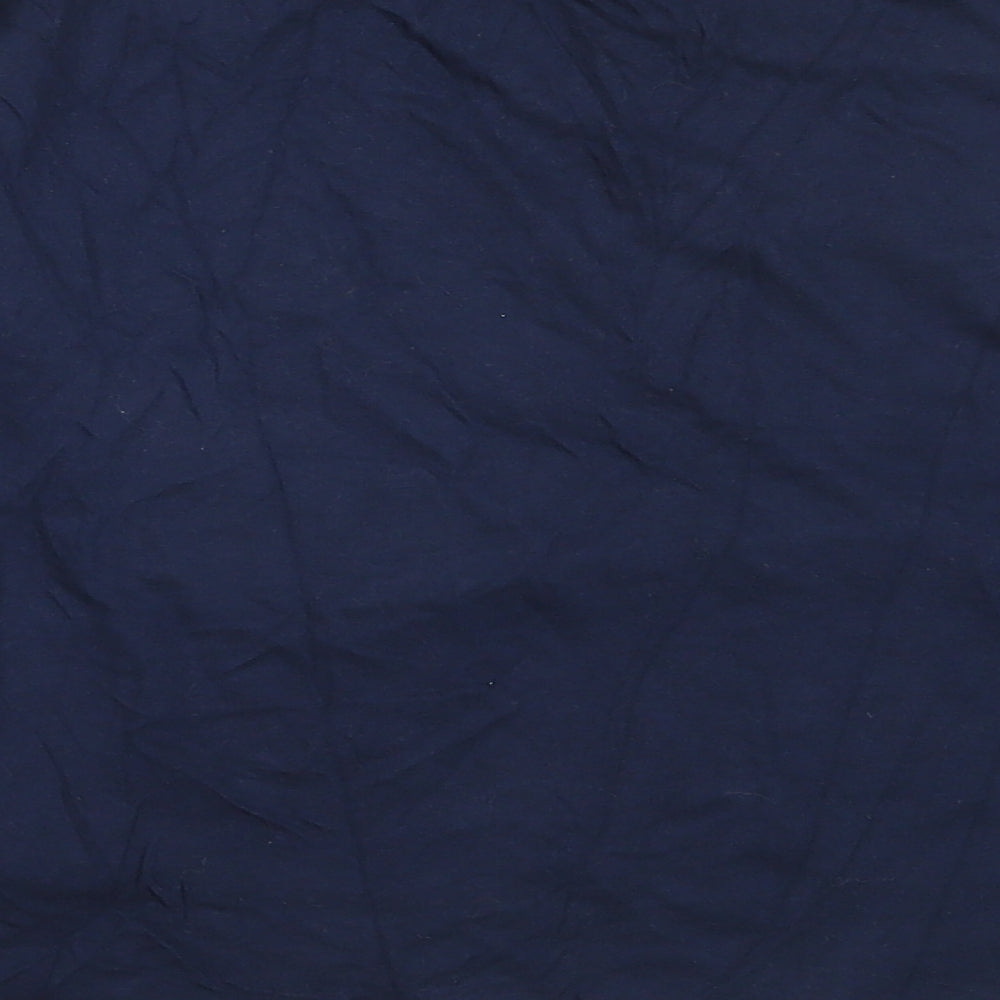 Marks and Spencer Girls Blue  Cotton Basic T-Shirt Size 9-10 Years Round Neck