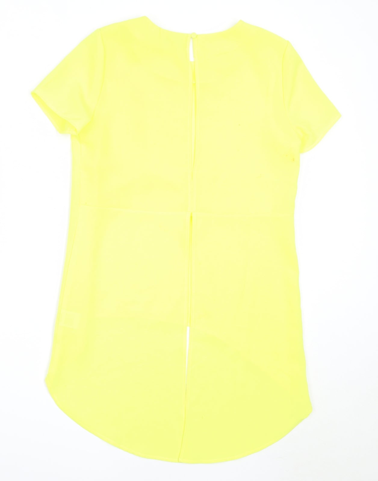 Glamorous Womens Yellow  Polyester Basic Blouse Size S Round Neck