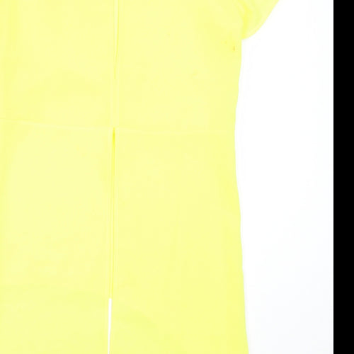 Glamorous Womens Yellow  Polyester Basic Blouse Size S Round Neck
