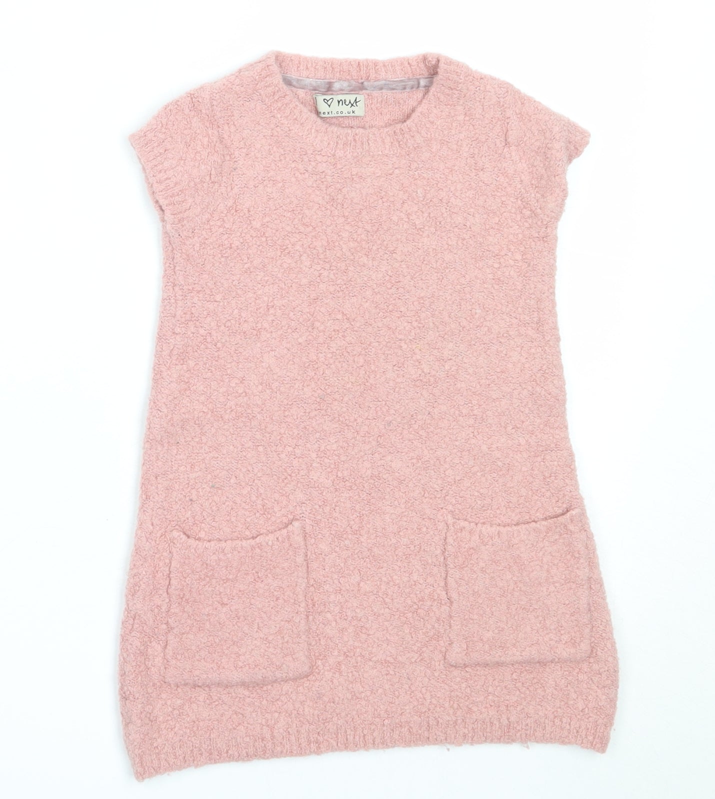 NEXT Girls Pink  Acrylic Shift  Size 3-4 Years  Round Neck