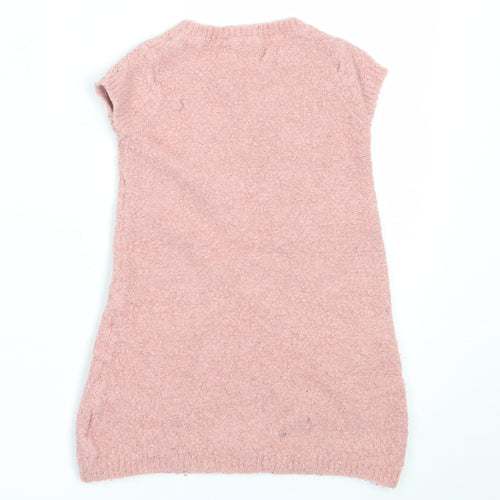 NEXT Girls Pink  Acrylic Shift  Size 3-4 Years  Round Neck