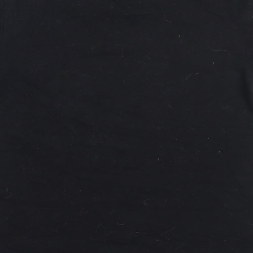George Boys Black  Cotton Basic T-Shirt Size 5-6 Years Round Neck