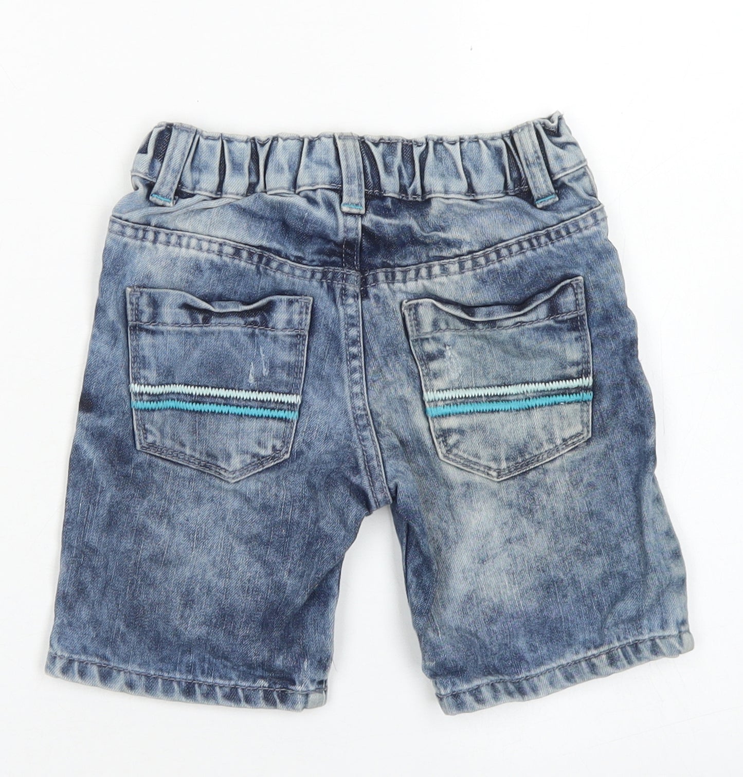 F&F Boys Blue  Cotton Cargo Shorts Size 4-5 Years  Regular