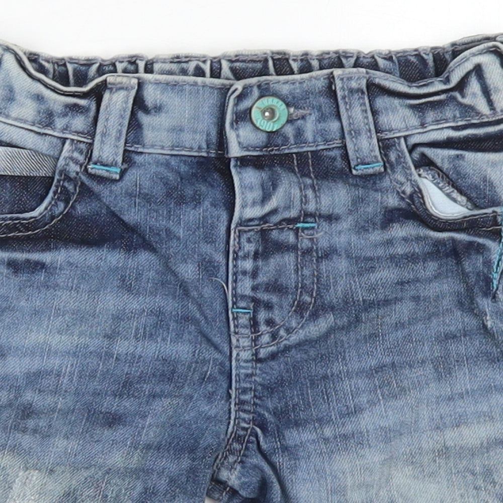 F&F Boys Blue  Cotton Cargo Shorts Size 4-5 Years  Regular