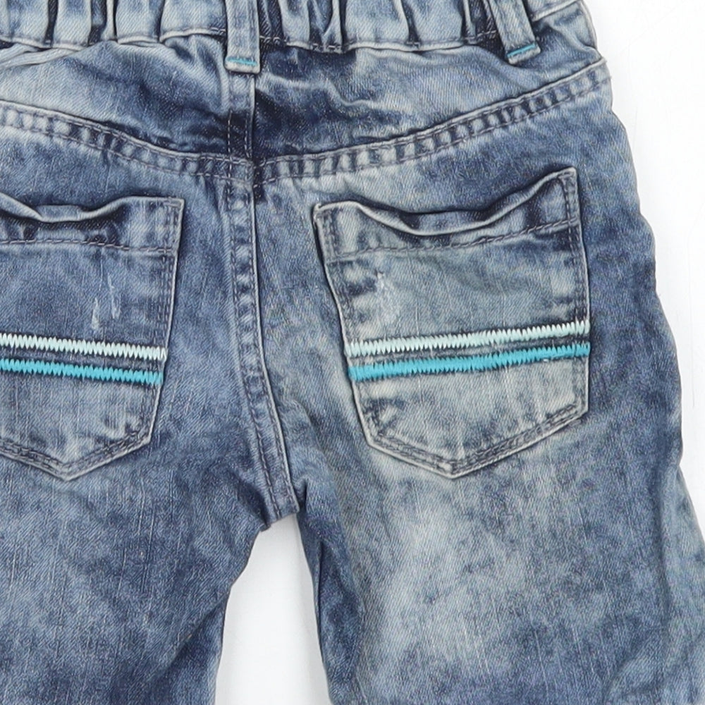 F&F Boys Blue  Cotton Cargo Shorts Size 4-5 Years  Regular