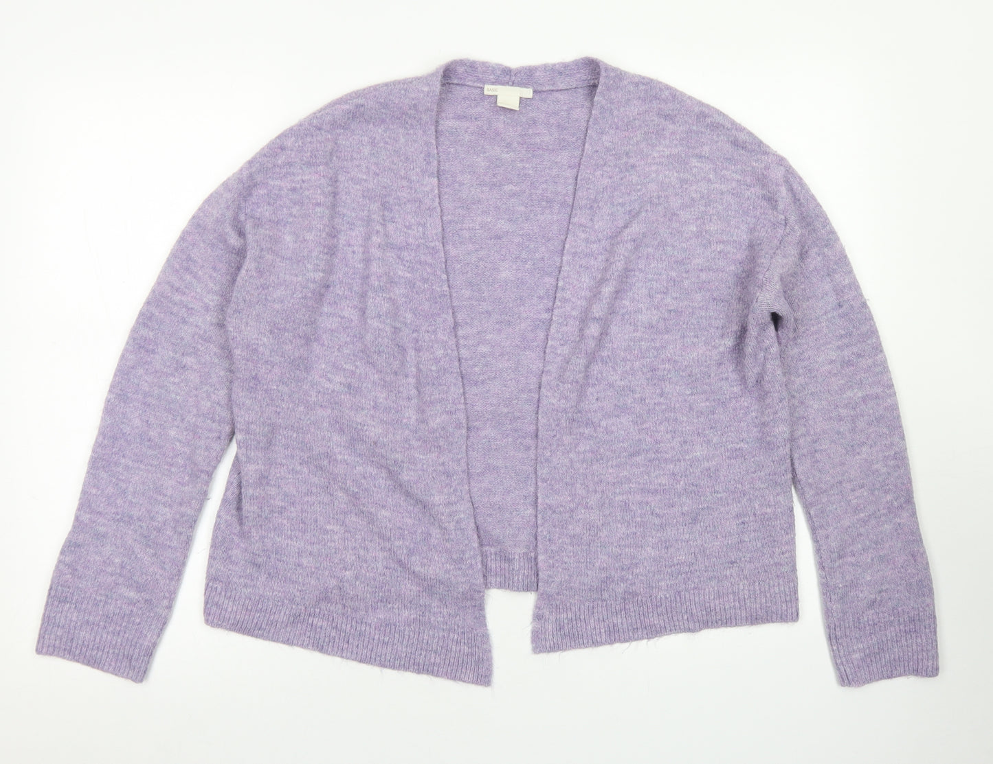H&M Womens Purple Crew Neck  Acrylic Cardigan Jumper Size XS