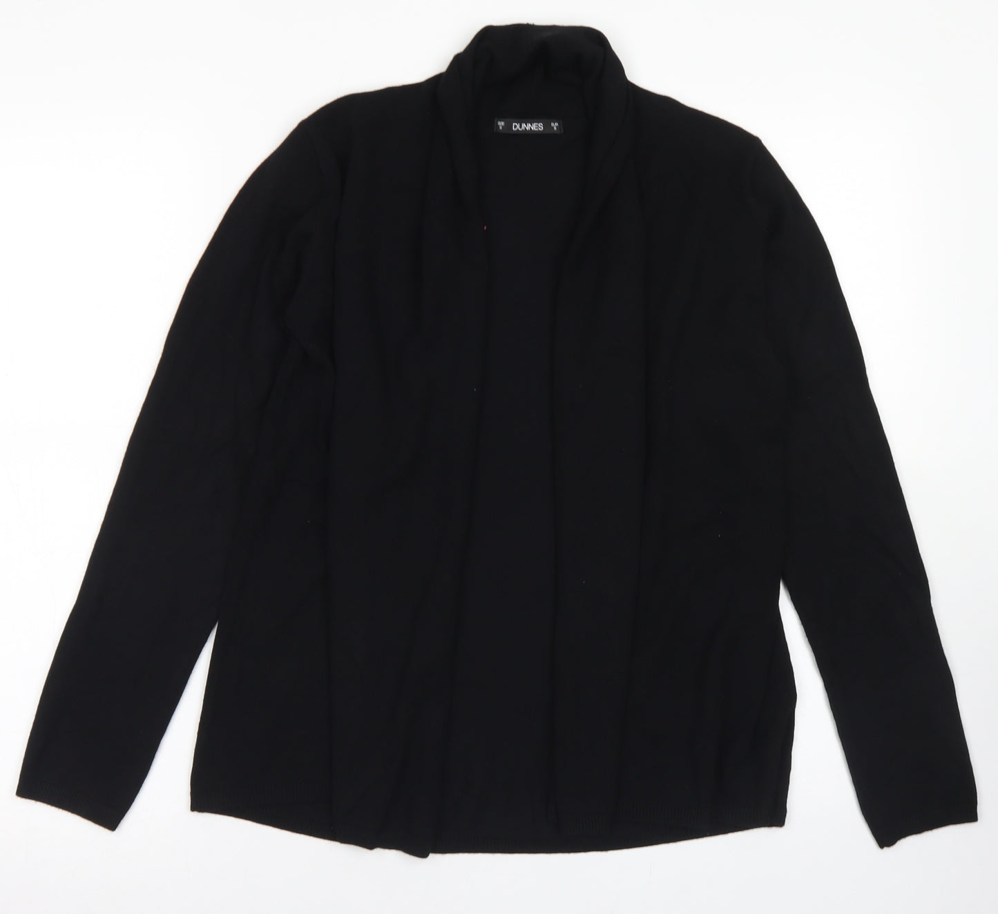 Dunnes Stores Womens Black Round Neck  Viscose Cardigan Jumper Size S