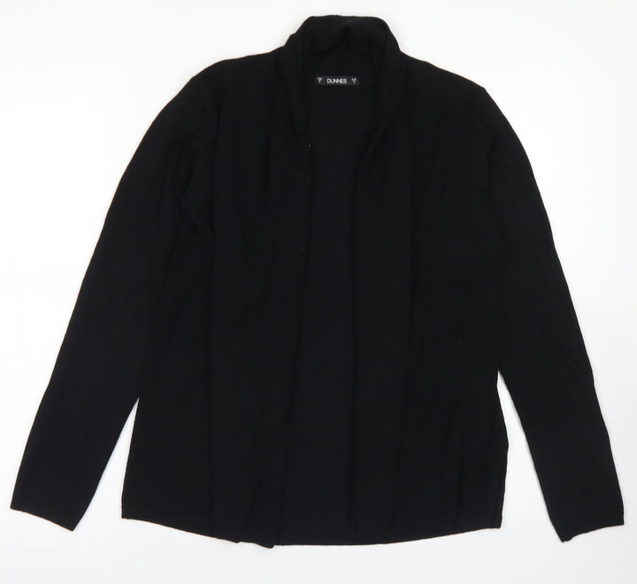 Dunnes Stores Womens Black Round Neck  Viscose Cardigan Jumper Size S