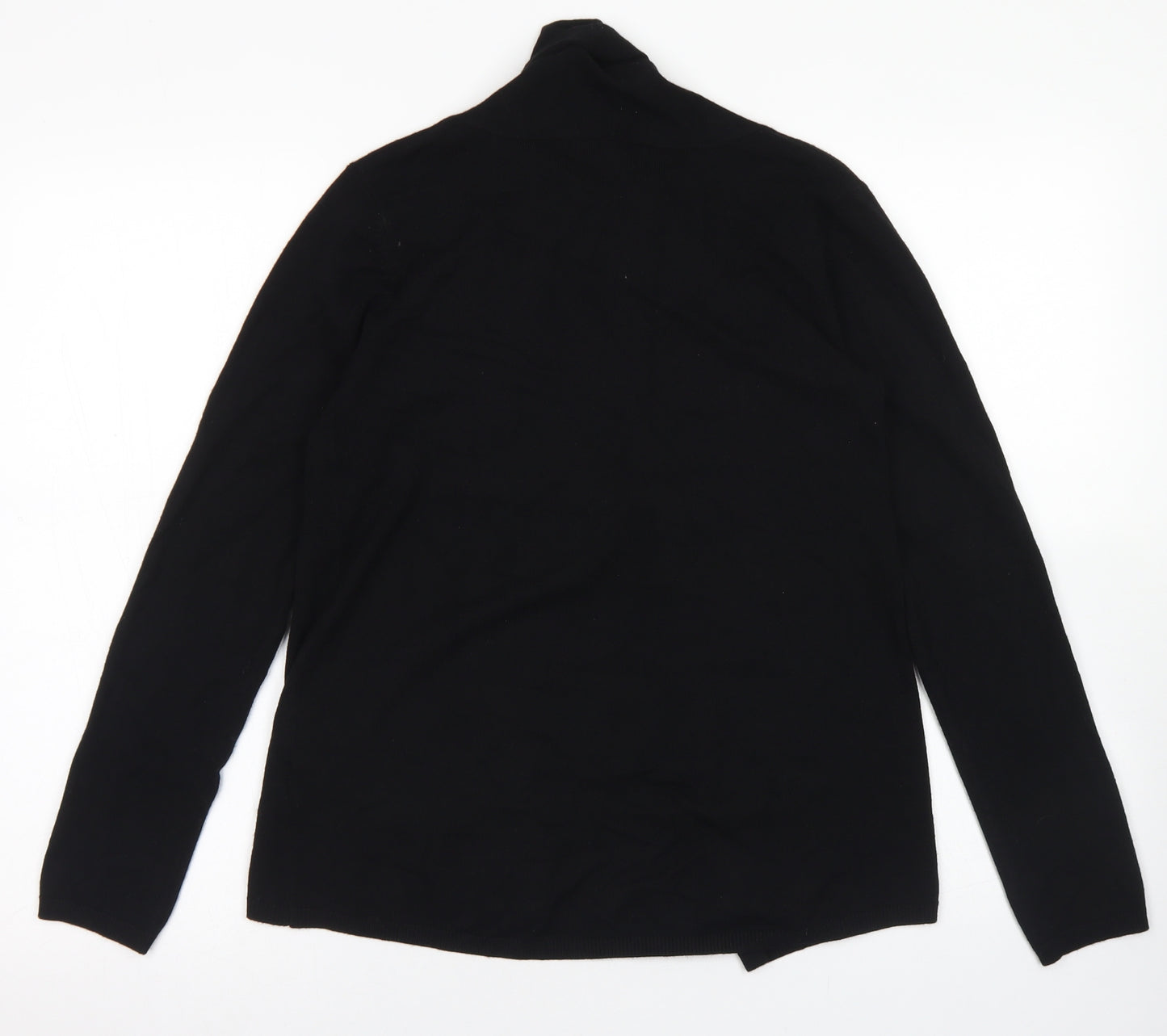 Dunnes Stores Womens Black Round Neck  Viscose Cardigan Jumper Size S