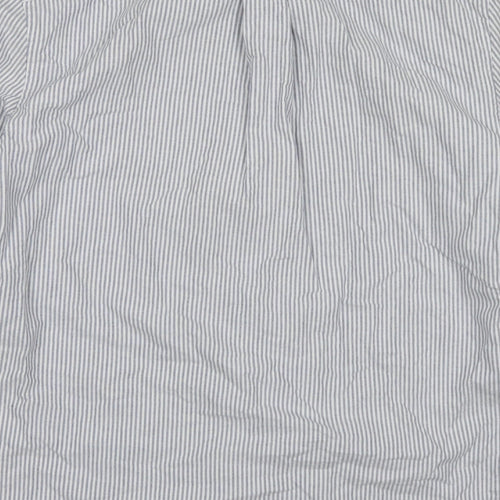 NEXT Mens Blue Striped Cotton  Button-Up Size S Collared Button