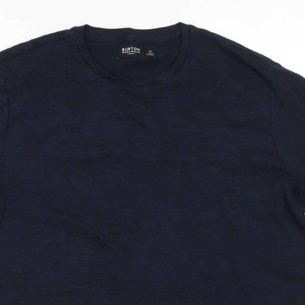 Burton Mens Blue  Cotton  T-Shirt Size XL Crew Neck
