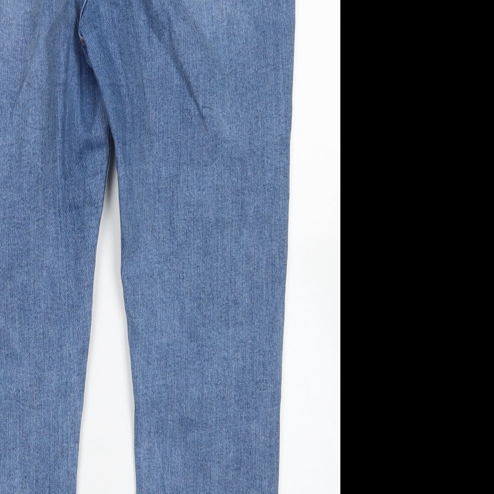 New Look Womens Blue  Cotton Skinny Jeans Size 16 L26 in Regular Button - Lift & Shape