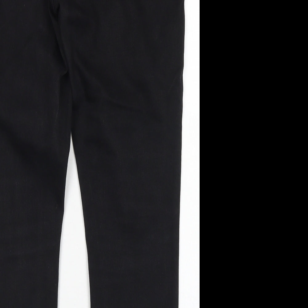 George Womens Black  Cotton Skinny Jeans Size 16 L28 in Regular Button