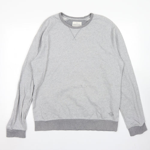 Blue Harbour Mens Grey  Cotton Pullover Sweatshirt Size M