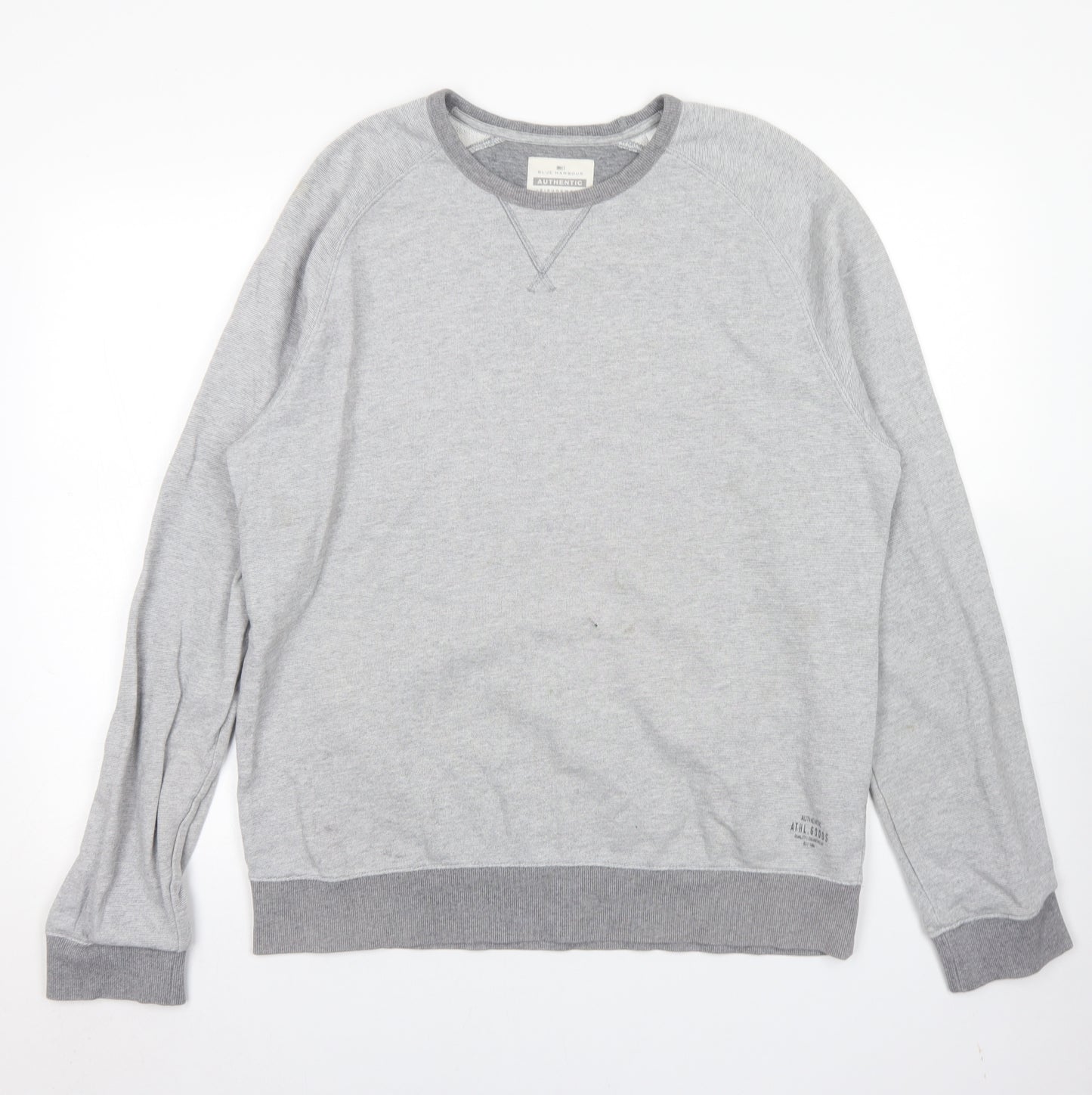 Blue Harbour Mens Grey  Cotton Pullover Sweatshirt Size M