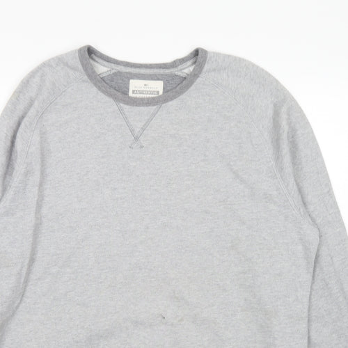 Blue Harbour Mens Grey  Cotton Pullover Sweatshirt Size M