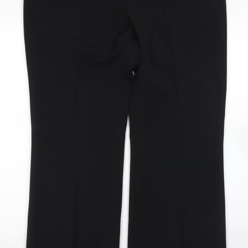 Marks & Spencer Womens Black  Polyester Dress Pants Trousers Size 16 L30 in Regular Hook & Eye