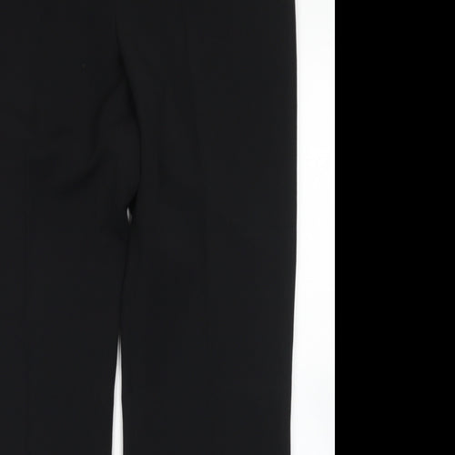 Marks & Spencer Womens Black  Polyester Dress Pants Trousers Size 16 L30 in Regular Hook & Eye
