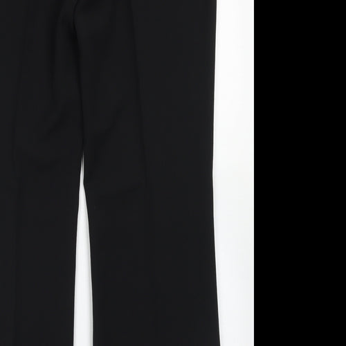 Marks & Spencer Womens Black  Polyester Dress Pants Trousers Size 16 L30 in Regular Hook & Eye