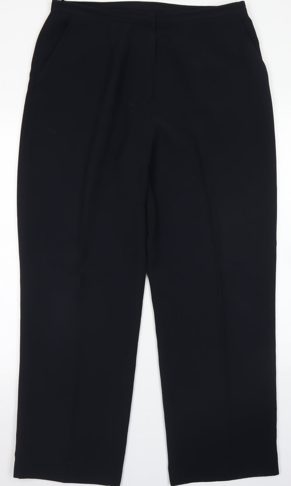 Principles Womens Blue  Polyester Dress Pants Trousers Size 16 L29 in Regular Hook & Eye