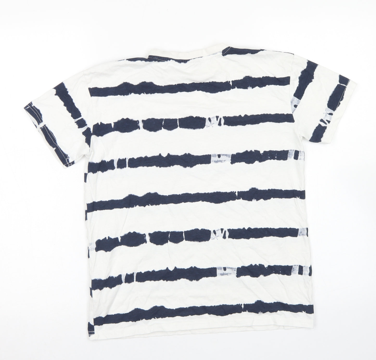 Primark Girls White Striped Cotton Basic T-Shirt Size 10-11 Years Crew Neck  - Harry Potter