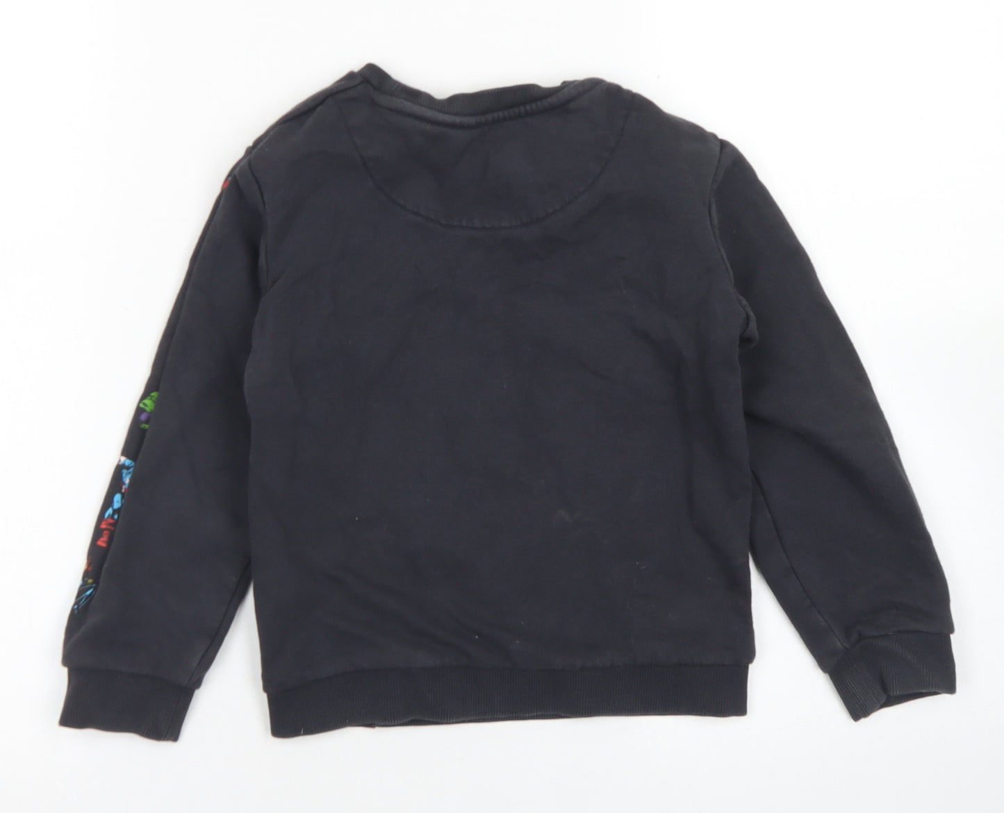 M&S Boys Grey  Cotton Pullover Sweatshirt Size 4-5 Years   - Marvel Comics Avengers