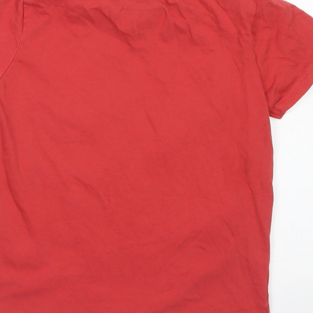 M&S Boys Red  Cotton Basic T-Shirt Size 4-5 Years Crew Neck  - Spider-Man