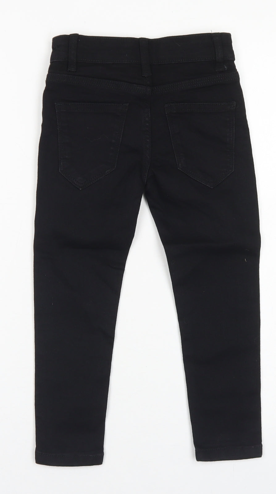 Matalan Boys Black  Cotton Skinny Jeans Size 4 Years  Regular Button