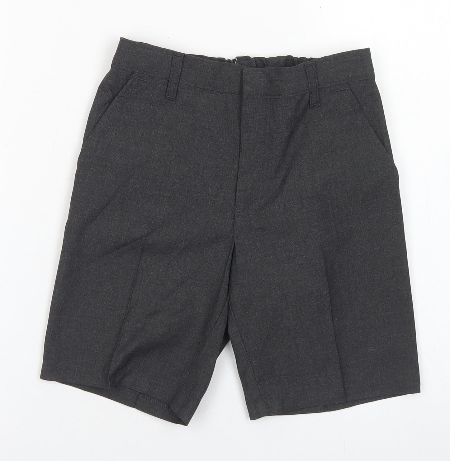 TU Boys Grey  Polyester Chino Shorts Size 6 Years  Regular Hook & Eye - School Wear