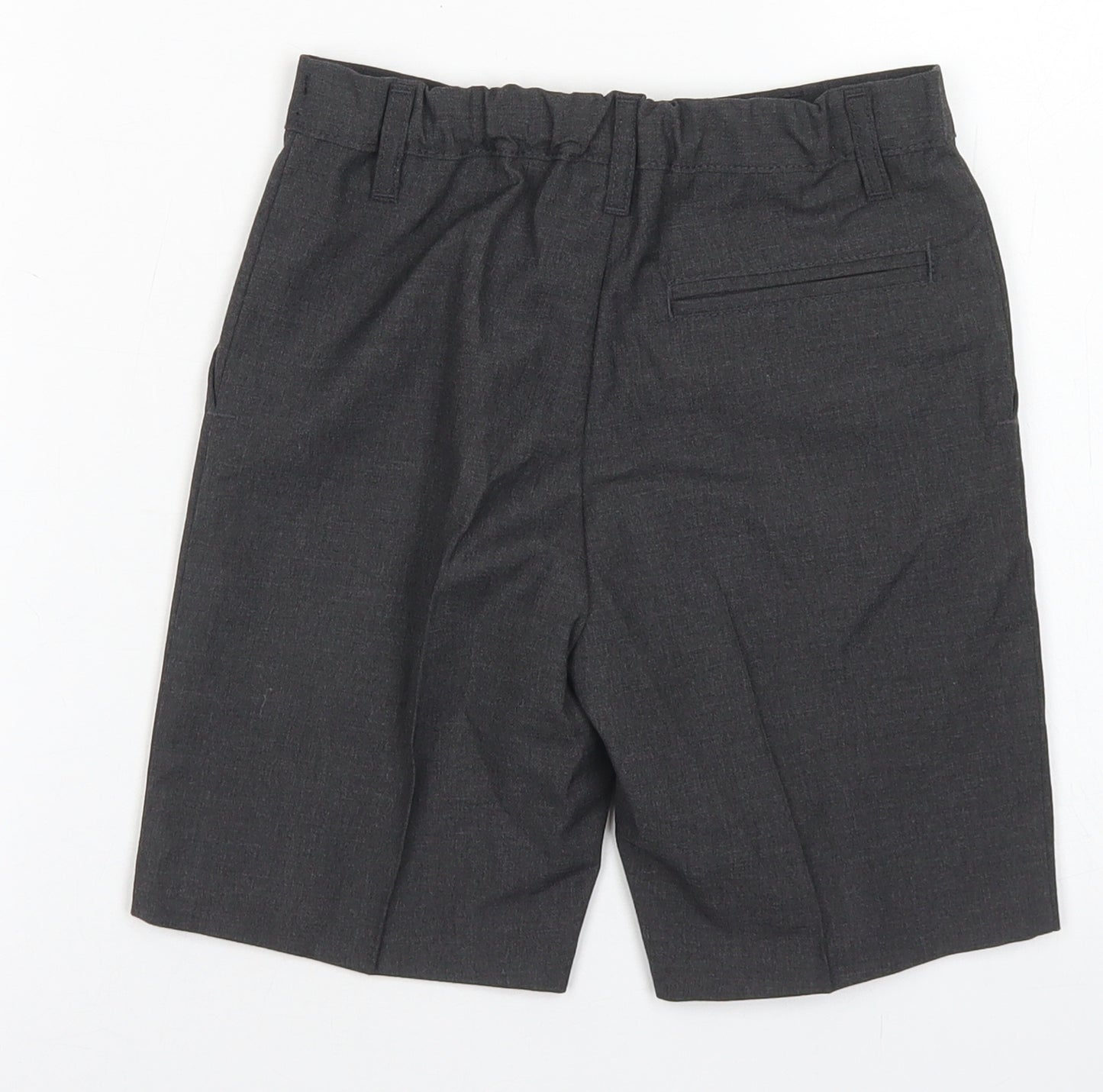 TU Boys Grey  Polyester Chino Shorts Size 6 Years  Regular Hook & Eye - School Wear