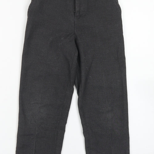 TU Boys Grey  Polyester Dress Pants Trousers Size 6 Years  Regular Hook & Eye - School Wear