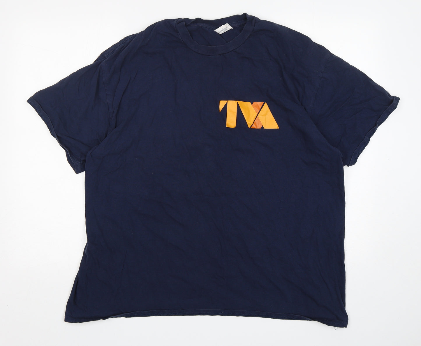 Gildan Mens Blue  Cotton  T-Shirt Size 2XL Round Neck