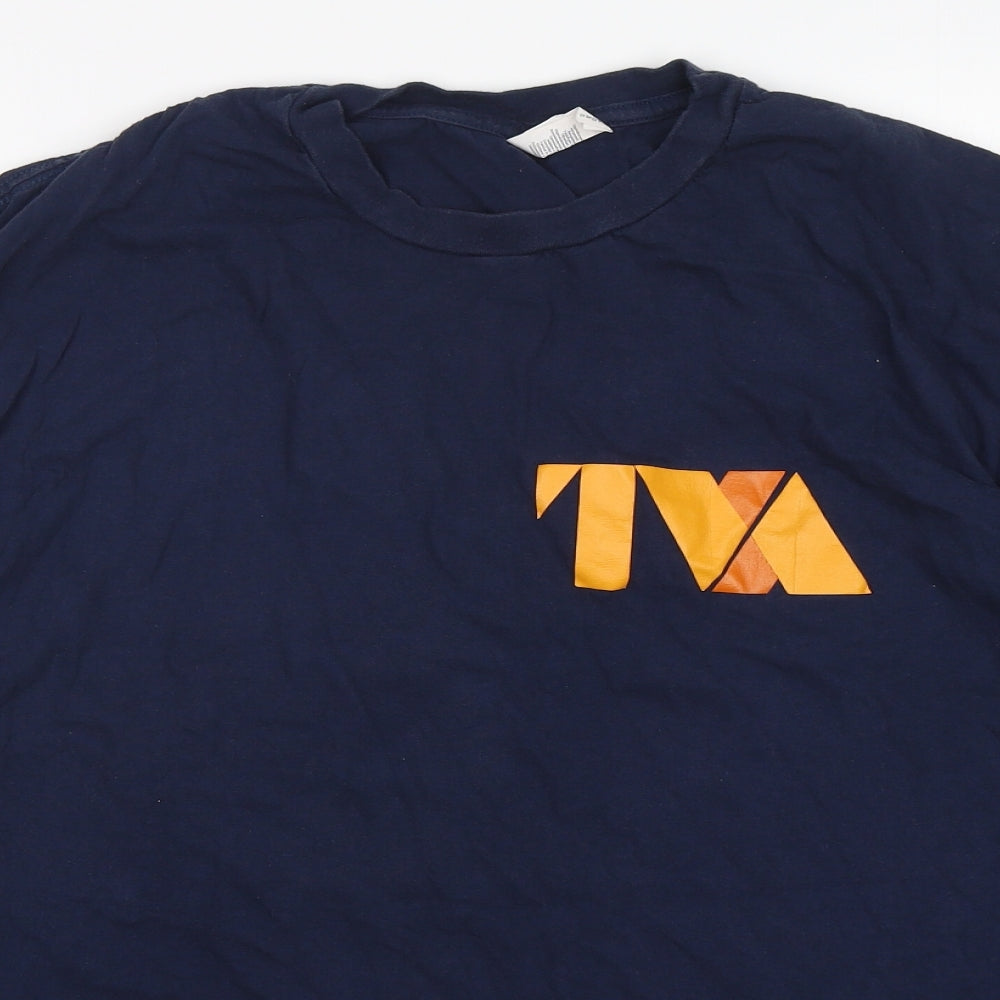 Gildan Mens Blue  Cotton  T-Shirt Size 2XL Round Neck